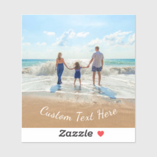 Personalised Your Photo Sticker with Custom Text