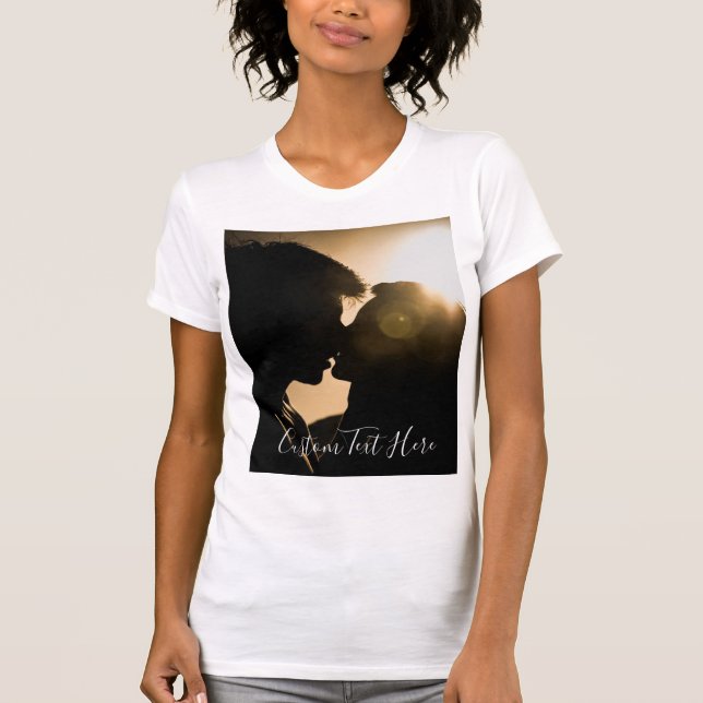 Personalised Your Photo T-Shirt with Custom Text (Front)