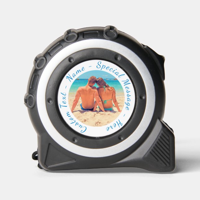 Personalised Your Photo Tape Measure Custom Text 1 (Front)