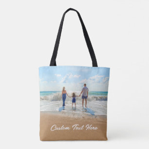 Personalised Your Photo Tote Bag with Custom Text
