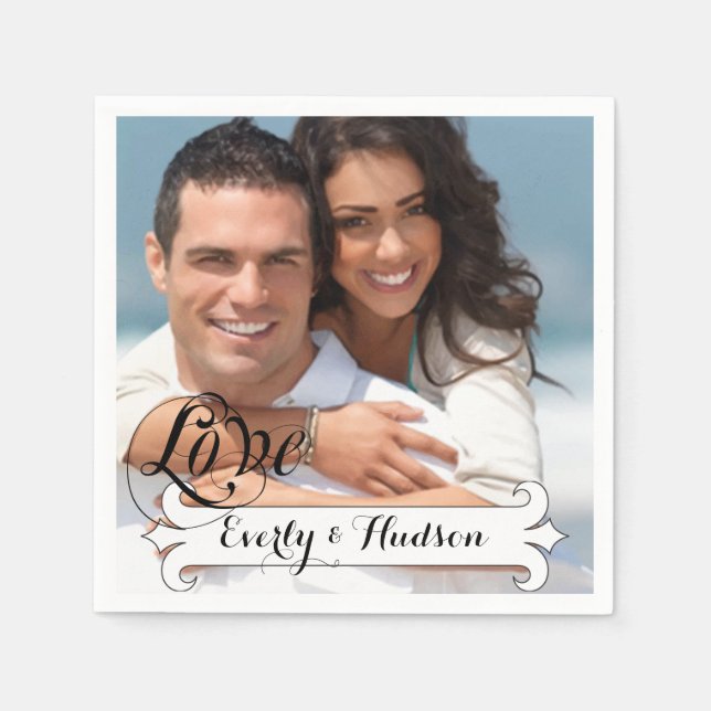 Personalised Your Photo Wedding Special Occasion Napkin (Front)