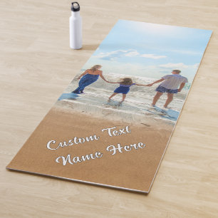 Personalised Your Photo Yoga Mat Custom Text Name