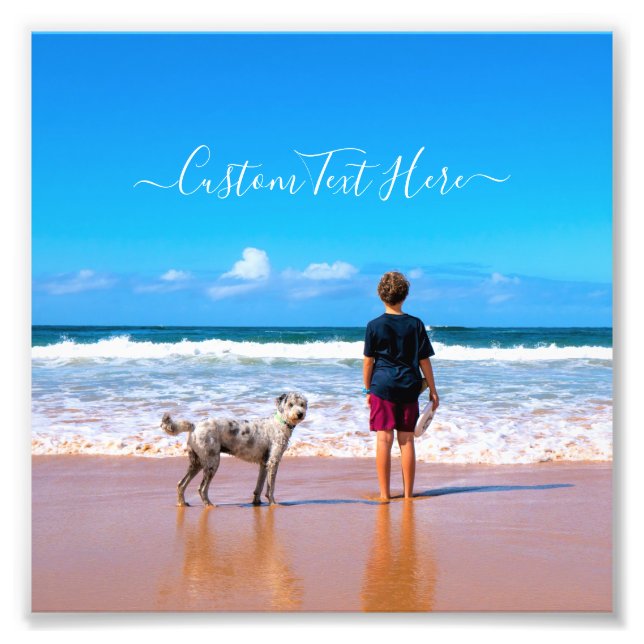 Personalised Your Photos Custom Text Photo Print (Front)