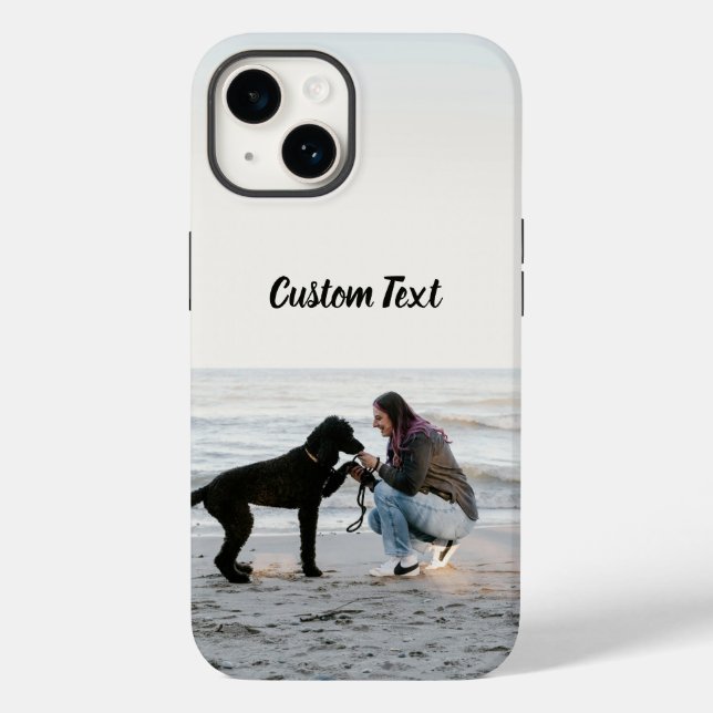 Personalised your Poodle Dog Photo & Name Case-Mate iPhone Case (Back)