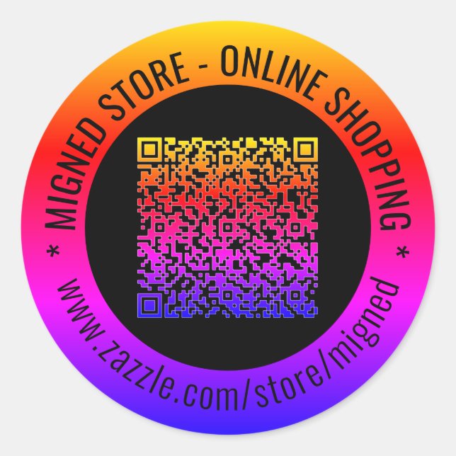 Personalised Your QR Code and Custom Text Stickers (Front)