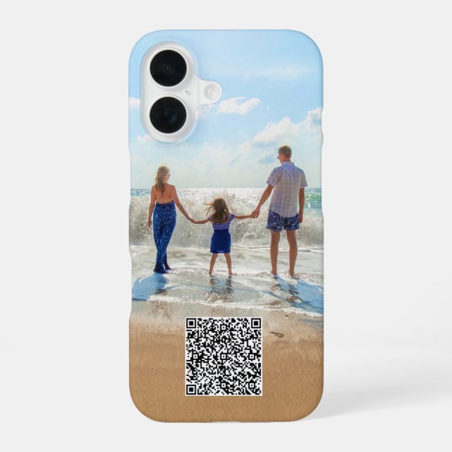 Personalised Your QR Code and Photo iPhone Case (Back)