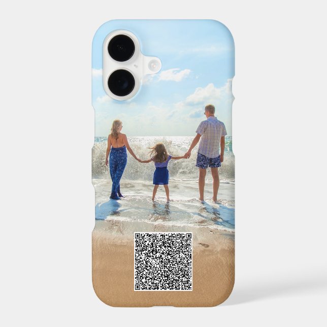 Personalised Your QR Code and Photo iPhone Case (Back)