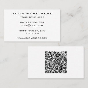 Personalised Your QR Code Business Cards Example