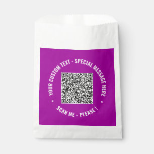 Personalised Your QR Code Favour Bags Custom Text