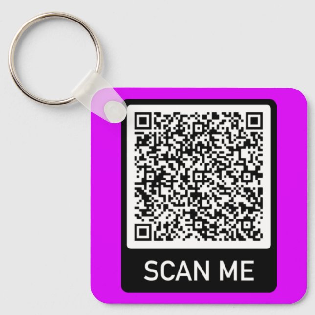 Personalised Your QR Code Keychain Example (Front)