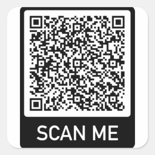 Personalised Your QR Code Sticker Example (Front)