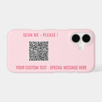 Personalised Your QR Code Text iPhone Case Example
