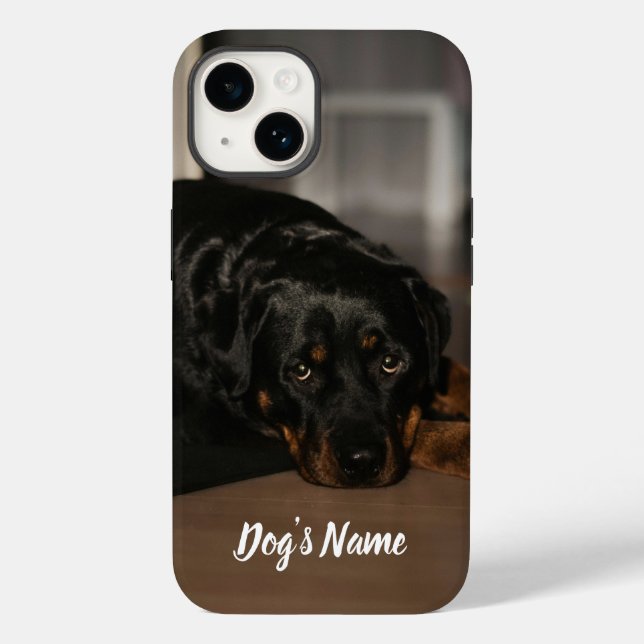 Personalised your Rottweiler Dog Photo & Name Case-Mate iPhone Case (Back)