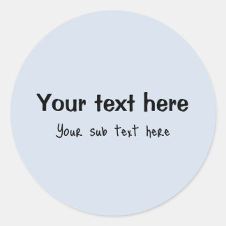 Personalised Your Text Classic Round Sticker