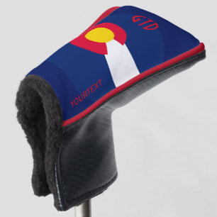 Personalised Your Text Colorado State Flag on a Golf Head Cover