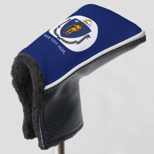 Personalised Your Text Massachusetts State Flag on Golf Head Cover