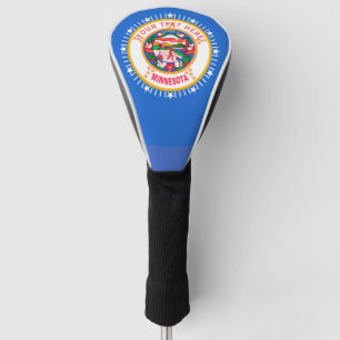 Personalised Your Text Minnesota State Flag on a Golf Head Cover
