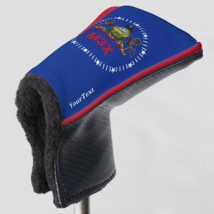 Personalised Your Text Pennsylvania State Flag on Golf Head Cover