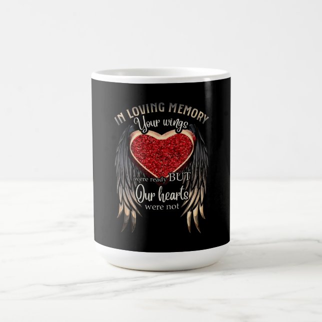 Personalised Your Wings Were Ready But Our Hearts Coffee Mug (Center)