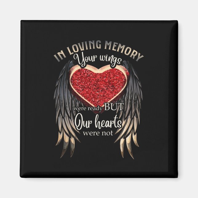 Personalised Your Wings Were Ready But Our Hearts Magnet (Front)