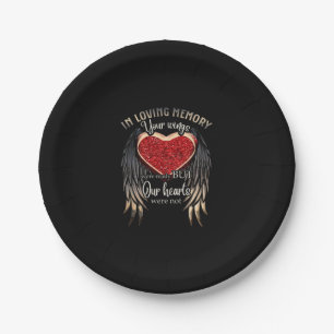 Personalised Your Wings Were Ready But Our Hearts Paper Plate