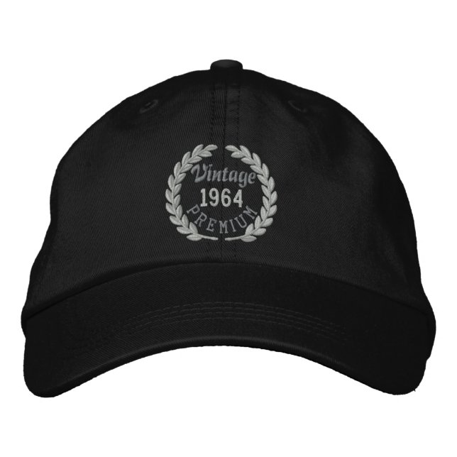 Personalised Your YEAR Premium Laurels Embroidery Embroidered Hat (Front)