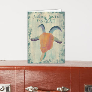 Personalised You're the GOAT Birthday Card