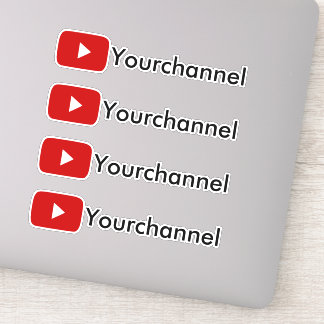 Personalised Youtube Channel Name Custom Vinyl