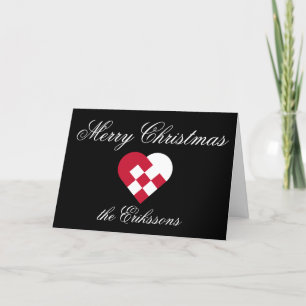 Personalised Yule Heart Christmas Card
