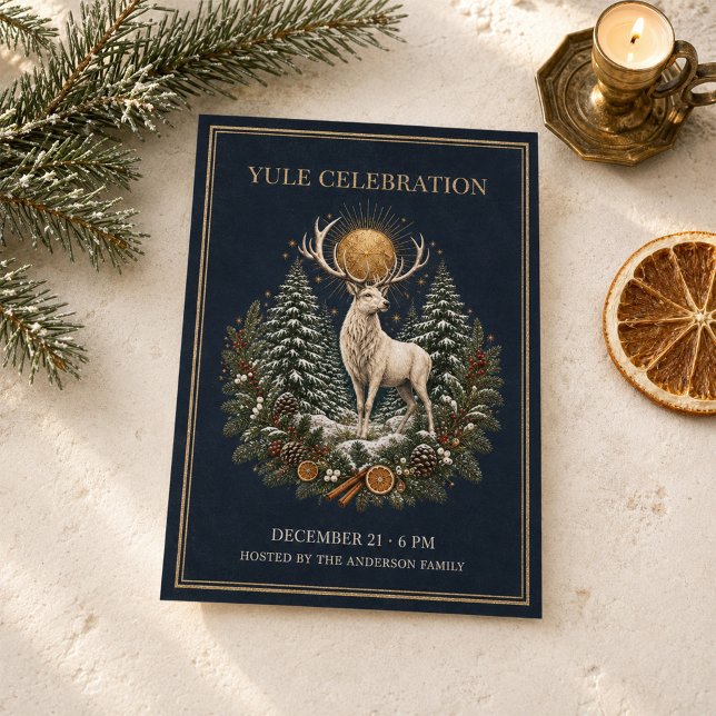Personalised Yule Winter Solstice Invitation (Personalized Yule Winter Solstice Invitation)