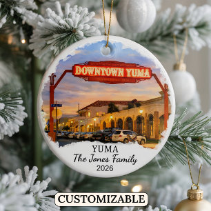 Personalised Yuma Ornament, Custom Arizona Ceramic Ornament