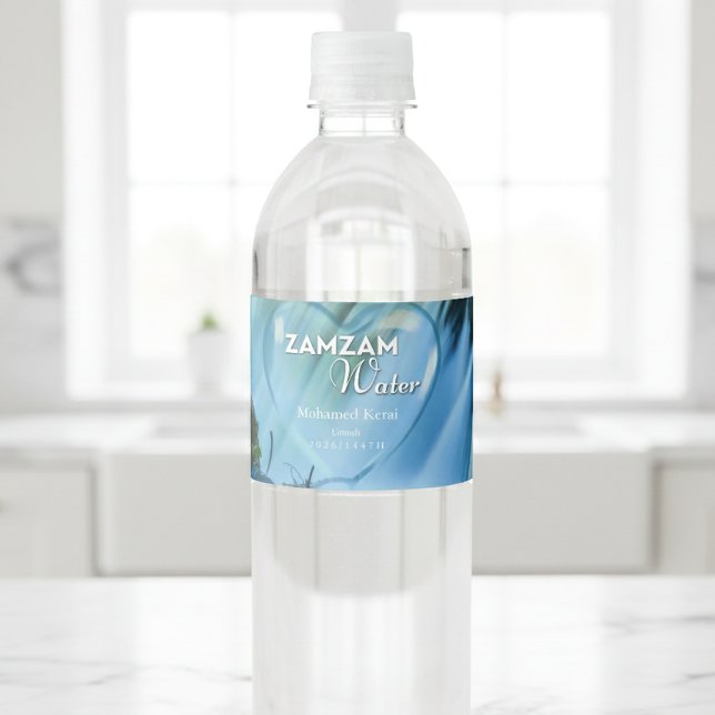 Personalised Zamzam Water Bottle Label Islamic Eve (Creator Uploaded)