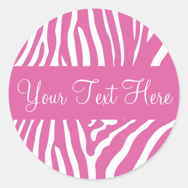 Personalised Zebra Envelope Sticker Seal (Front)
