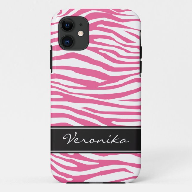Personalised Zebra Pattern Case-Mate iPhone Case (Back)