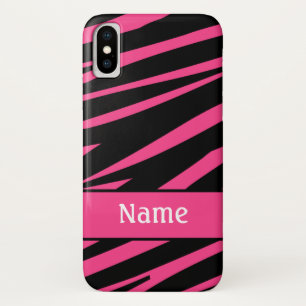 Personalised Zebra Pink Black iPod Touch Case