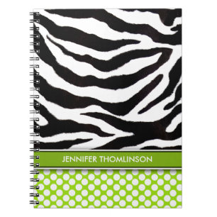Personalised Zebra Polka Dots Journal / Notebook