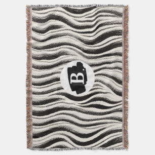 Personalised Zebra Stripe Throw Blanket