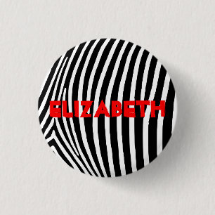 Personalised Zebra Stripes 3 Cm Round Badge