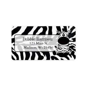 Personalised Zebra Stripes Return Address Labels
