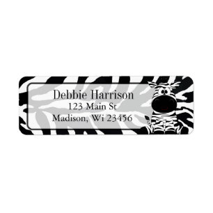 Personalised Zebra Stripes Return Address Labels