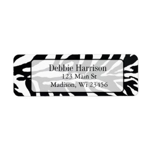 Personalised Zebra Stripes Return Address Labels