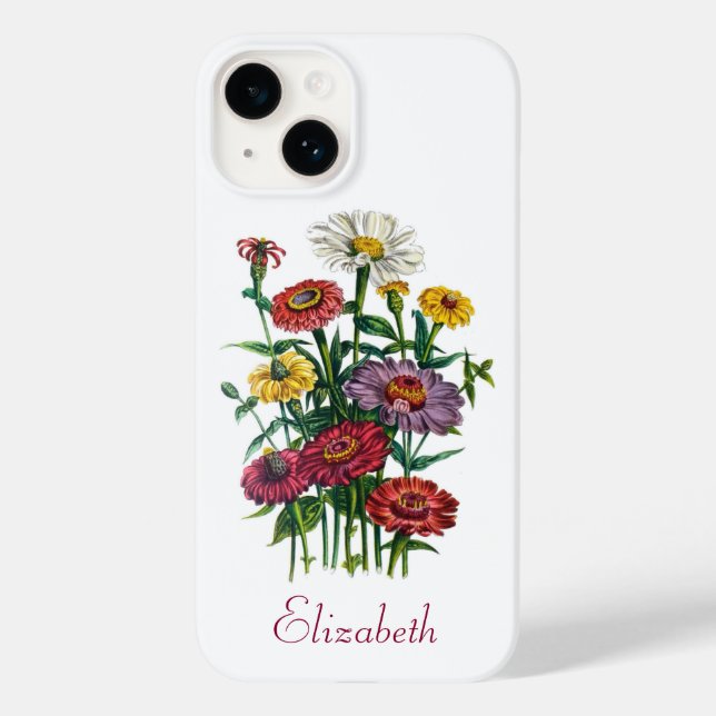 Personalised Zinnias Case-Mate iPhone Case (Back)