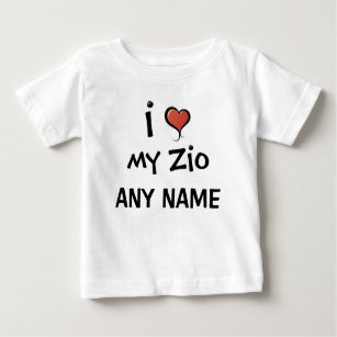 Personalised Zio Love Baby T-Shirt