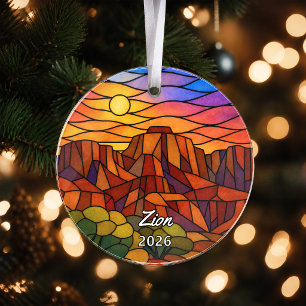 Personalised Zion National Park Acrylic Ornament, Ornament