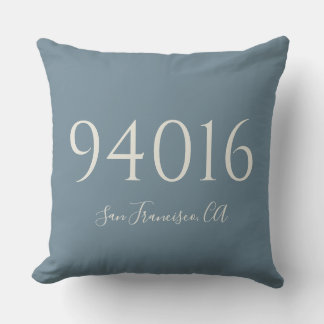 Personalised Zip Code and Town New House Gift Cushion