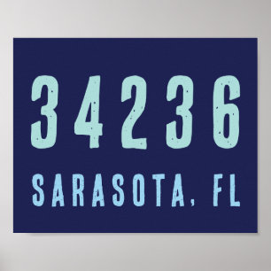 Personalised Zip Code, City, State   Navy Blue Poster