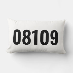 Personalised Zip Code  Lumbar Cushion