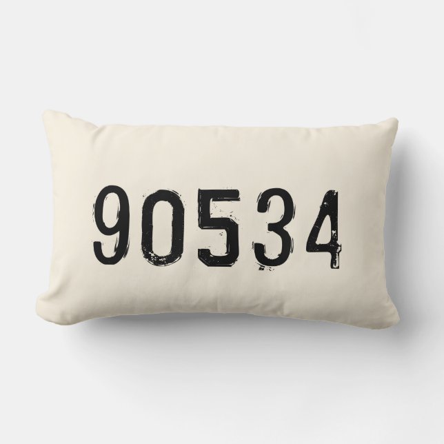 Personalised Zip Code Pillow | Monogrammed Gift (Front)