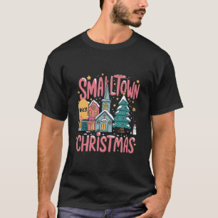 Personalised Zipcode Small Town Christmas Pink T-Shirt
