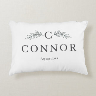 Personalised Zodiac Monogram Accent Pillow